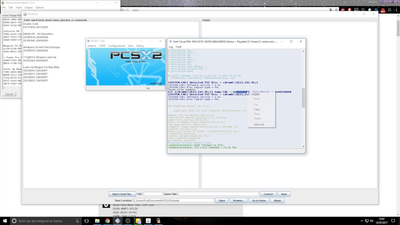 pcsx2 screen resolution cheats